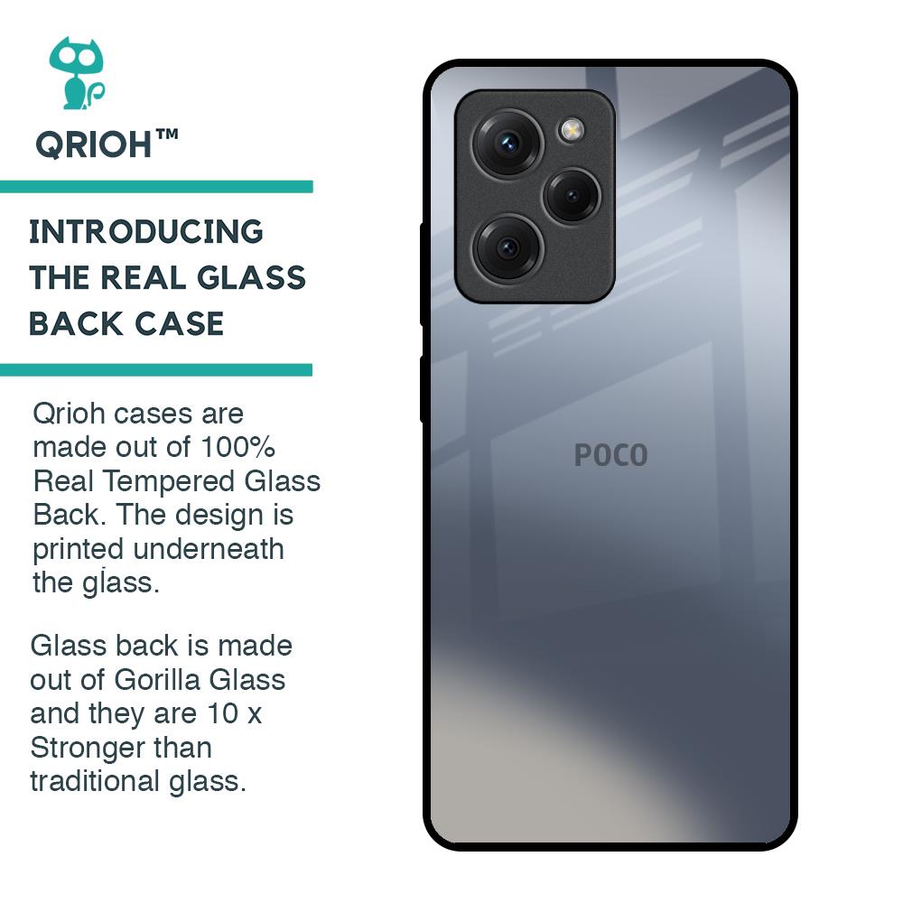 Space Grey Gradient Glass Case for Poco X5 Pro 5G