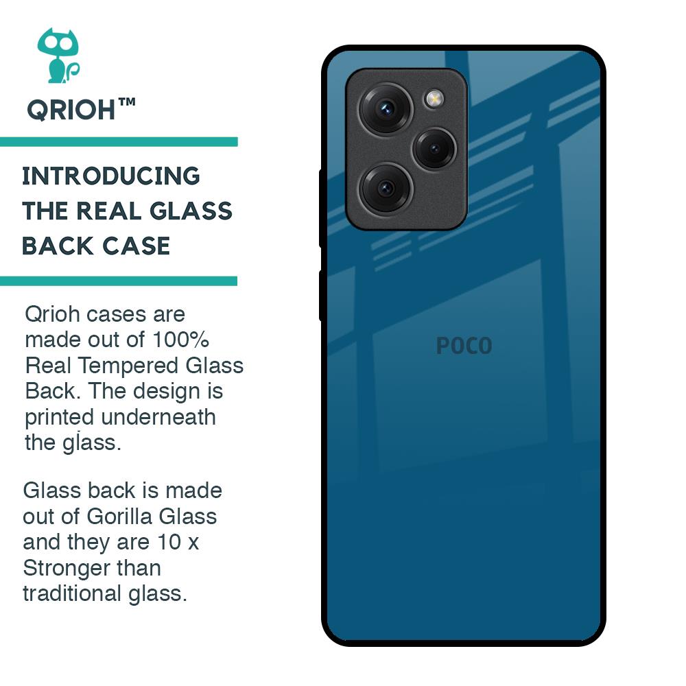 Cobalt Blue Glass Case for Poco X5 Pro 5G
