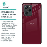 Classic Burgundy Glass Case for Poco X5 Pro 5G