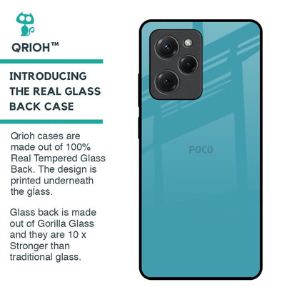 Oceanic Turquiose Glass Case for Poco X5 Pro 5G
