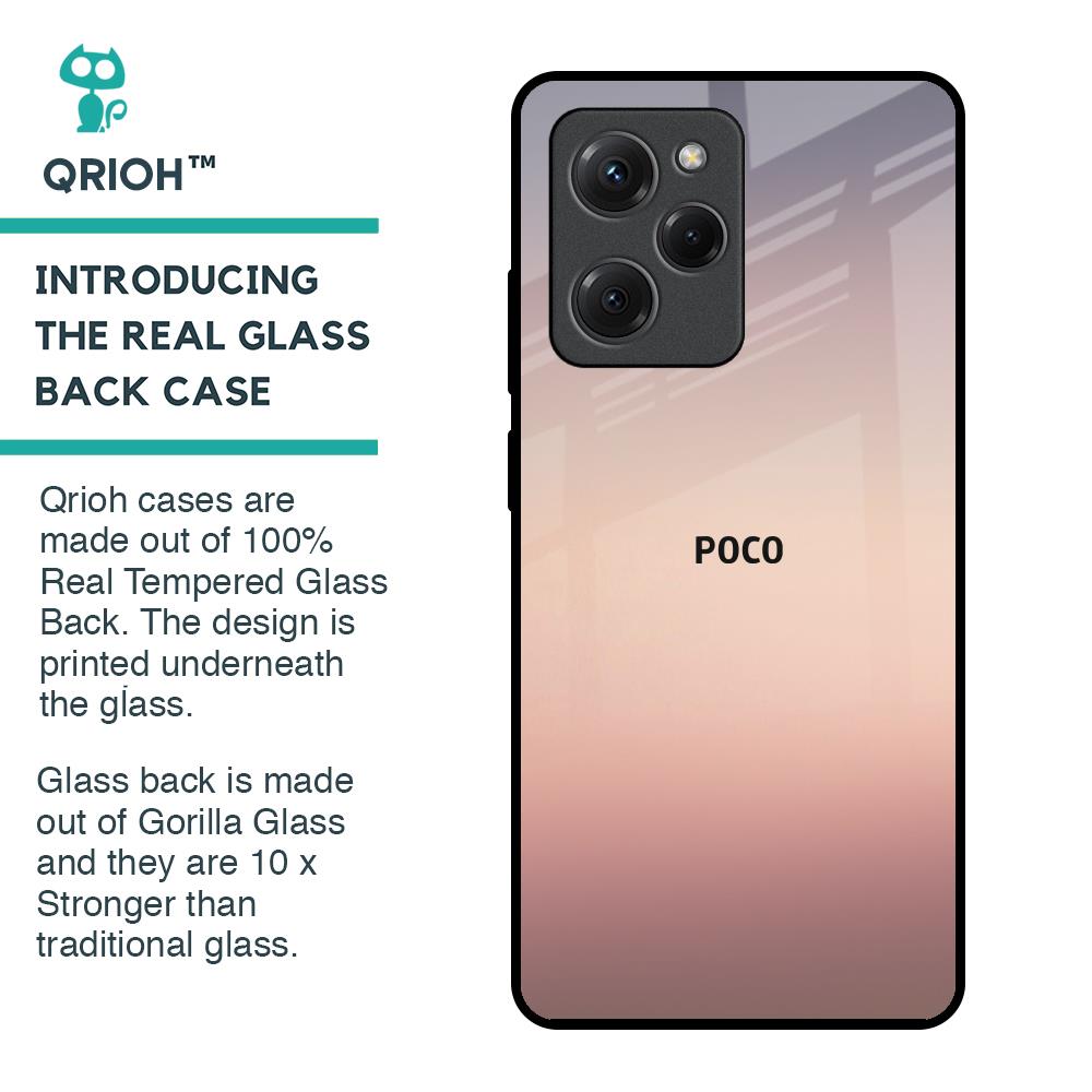 Golden Mauve Glass Case for Poco X5 Pro 5G