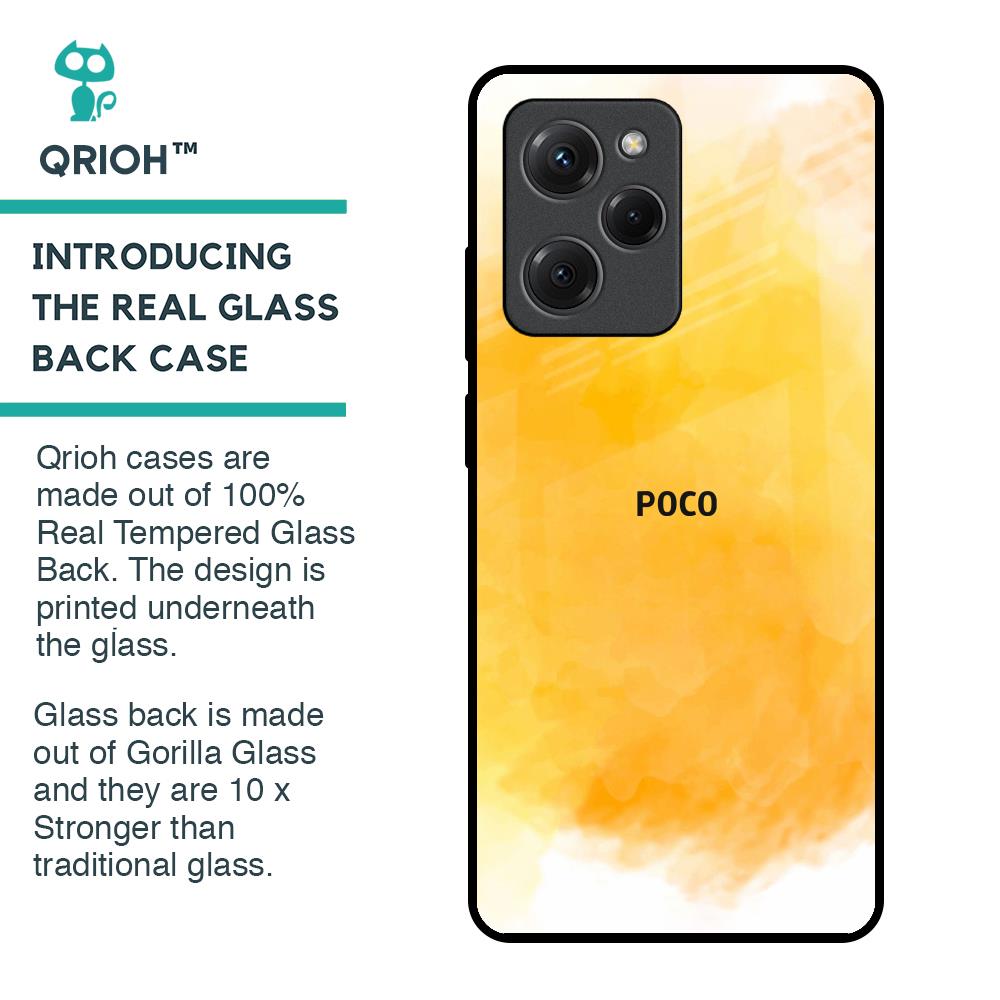 Rustic Orange Glass Case for Poco X5 Pro 5G