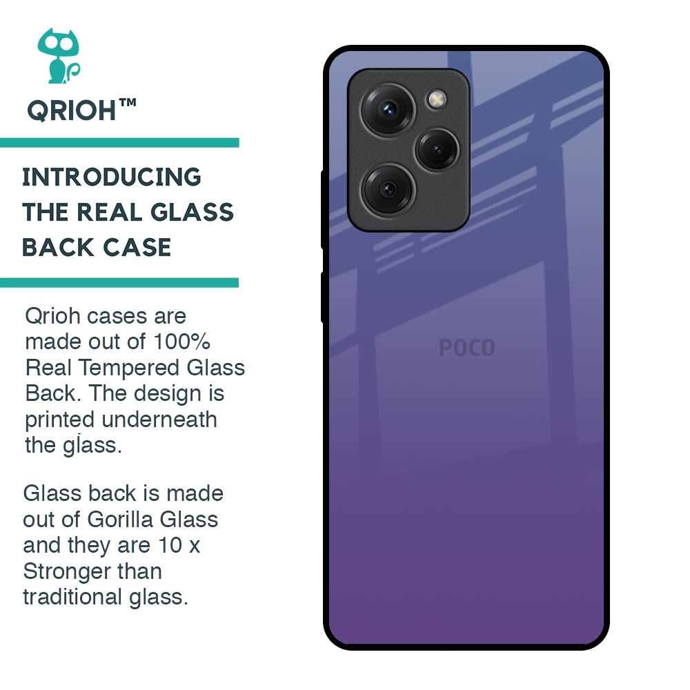 Indigo Pastel Glass Case For Poco X5 Pro 5G