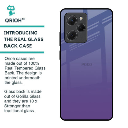 Indigo Pastel Glass Case For Poco X5 Pro 5G