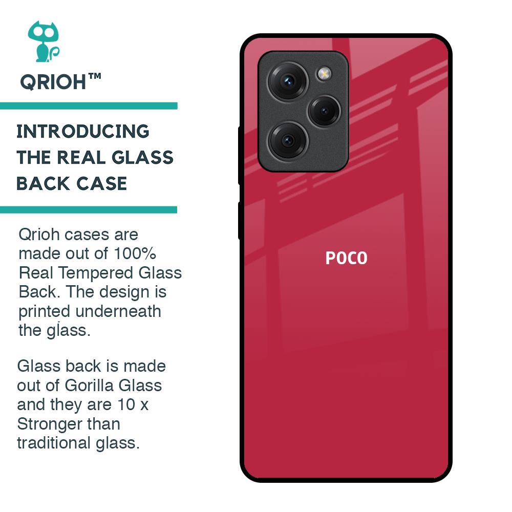 Solo Maroon Glass case for Poco X5 Pro 5G