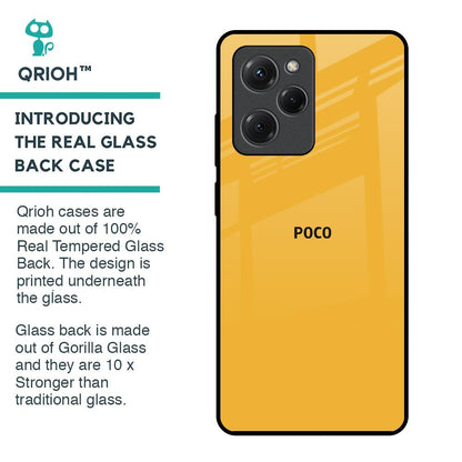 Fluorescent Yellow Glass case for Poco X5 Pro 5G