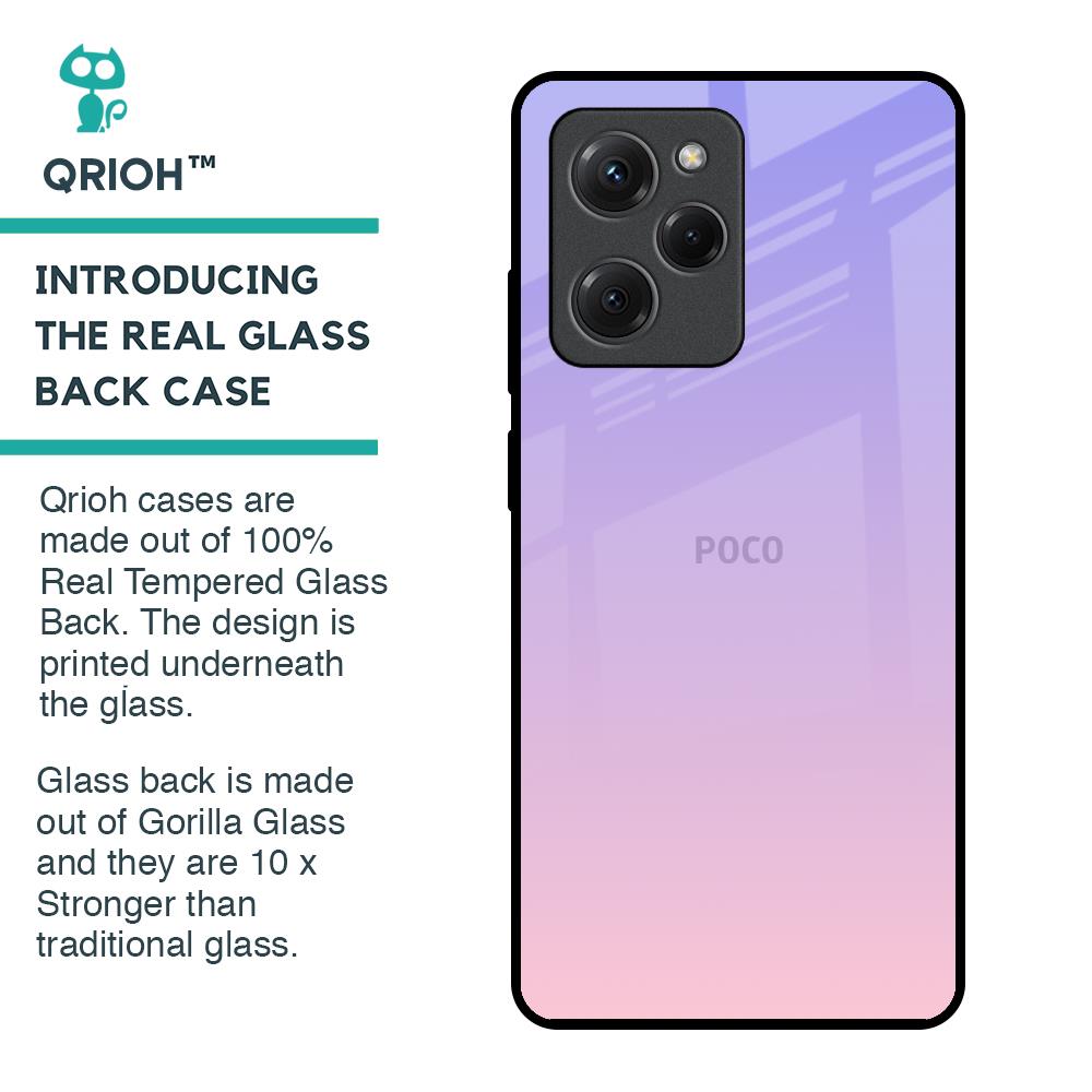Lavender Gradient Glass Case for Poco X5 Pro 5G