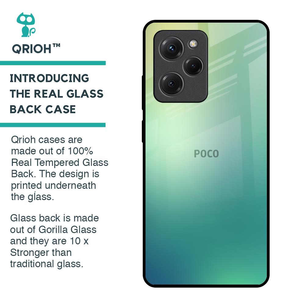 Dusty Green Glass Case for Poco X5 Pro 5G