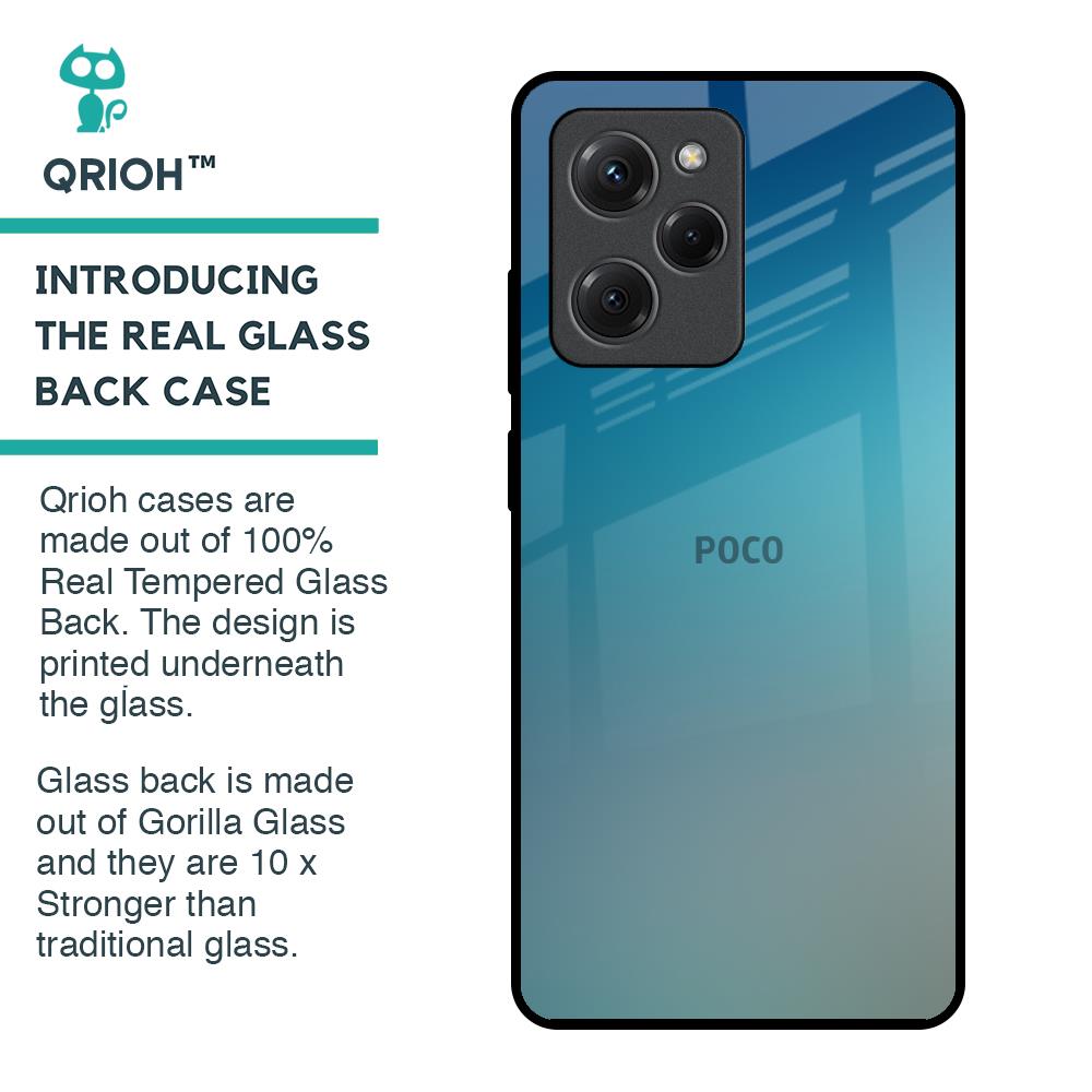 Sea Theme Gradient Glass Case for Poco X5 Pro 5G