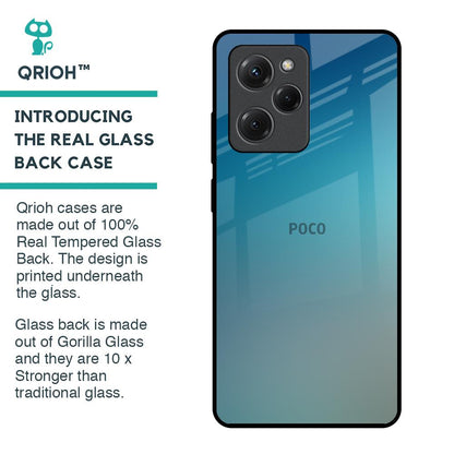 Sea Theme Gradient Glass Case for Poco X5 Pro 5G