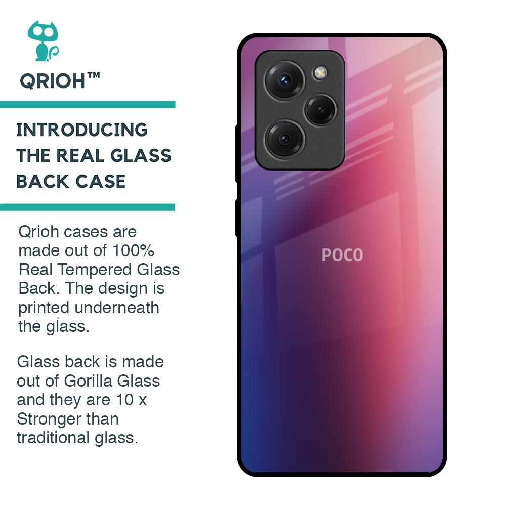 Multi Shaded Gradient Glass Case for Poco X5 Pro 5G