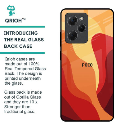 Magma Color Pattern Glass Case for Poco X5 Pro 5G