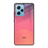 Sunset Orange Poco X5 Pro 5G Glass Cases & Covers Online