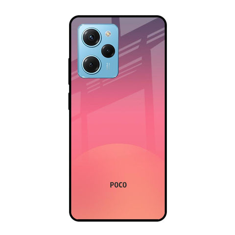 Sunset Orange Poco X5 Pro 5G Glass Cases & Covers Online