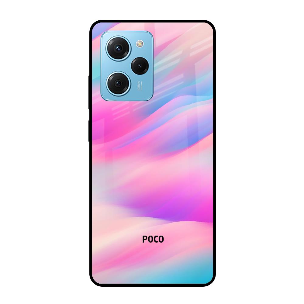 Colorful Waves Poco X5 Pro 5G Glass Cases & Covers Online