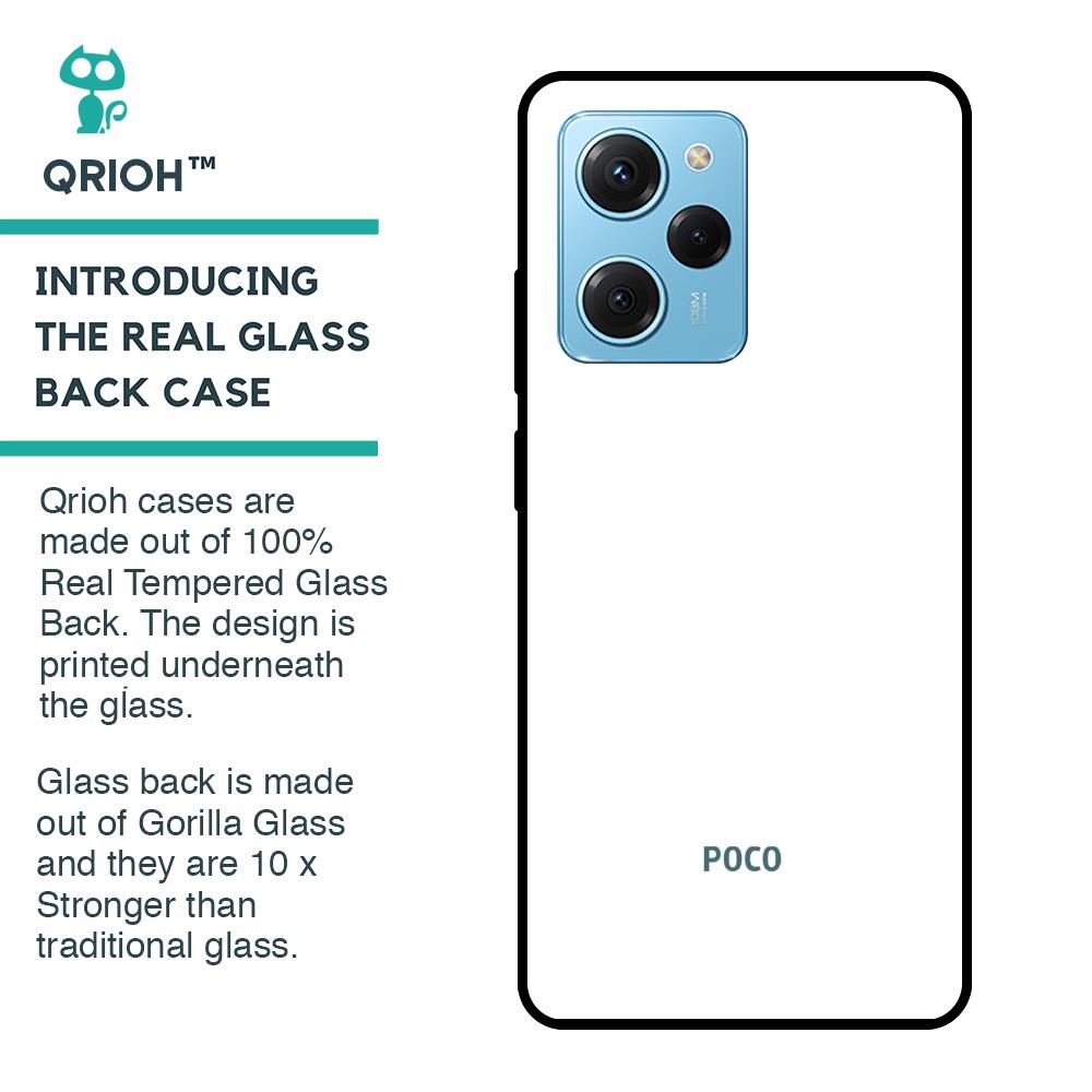 Arctic White Glass Case for Poco X5 Pro 5G