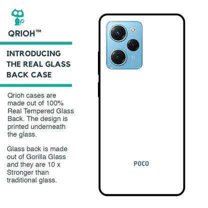 Arctic White Glass Case for Poco X5 Pro 5G