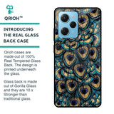 Peacock Feathers Glass case for Poco X5 Pro 5G