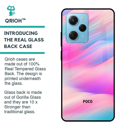 Colorful Waves Glass case for Poco X5 Pro 5G