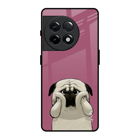 Funny Pug Face OnePlus 11R 5G Glass Back Cover Online