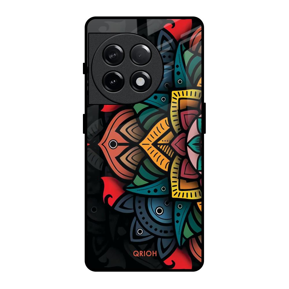 Retro Gorgeous Flower OnePlus 11R 5G Glass Back Cover Online
