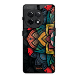 Retro Gorgeous Flower OnePlus 11R 5G Glass Back Cover Online