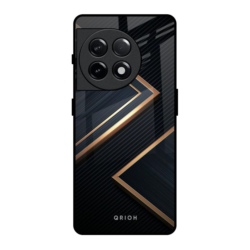 Sleek Golden & Navy OnePlus 11R 5G Glass Back Cover Online