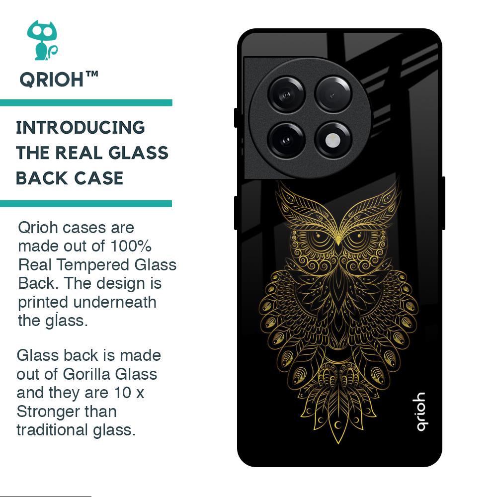 Golden Owl Glass Case for OnePlus 11R 5G