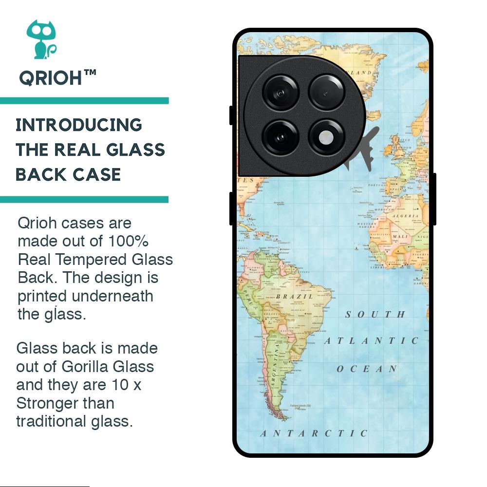 Travel Map Glass Case for OnePlus 11R 5G
