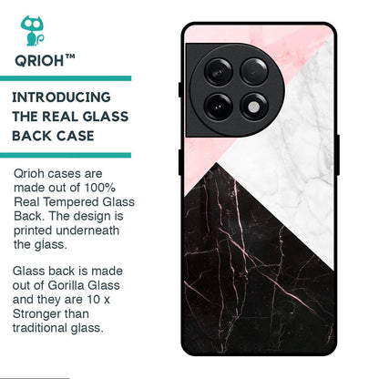 Marble Collage Art Glass Case For OnePlus 11R 5G