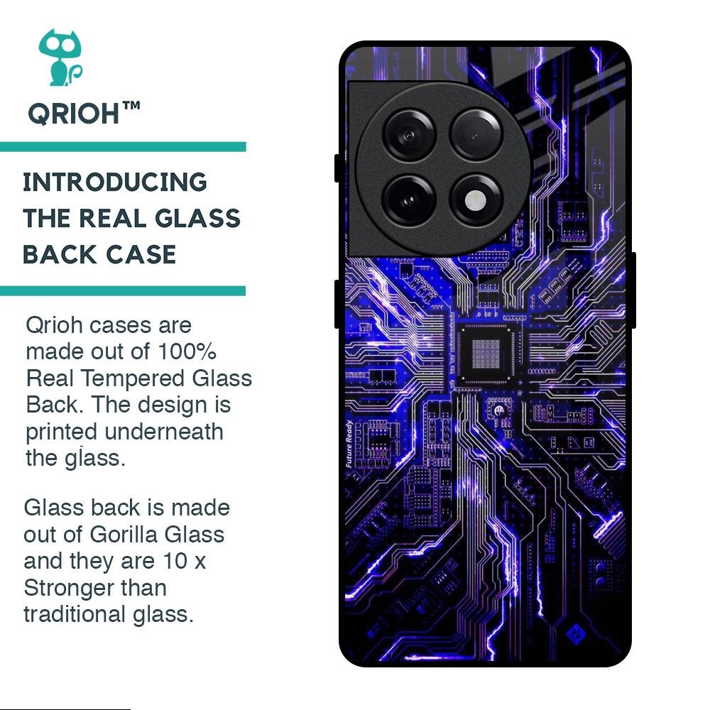Techno Color Pattern Glass Case For OnePlus 11R 5G