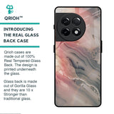 Pink And Grey Marble Glass Case For OnePlus 11R 5G