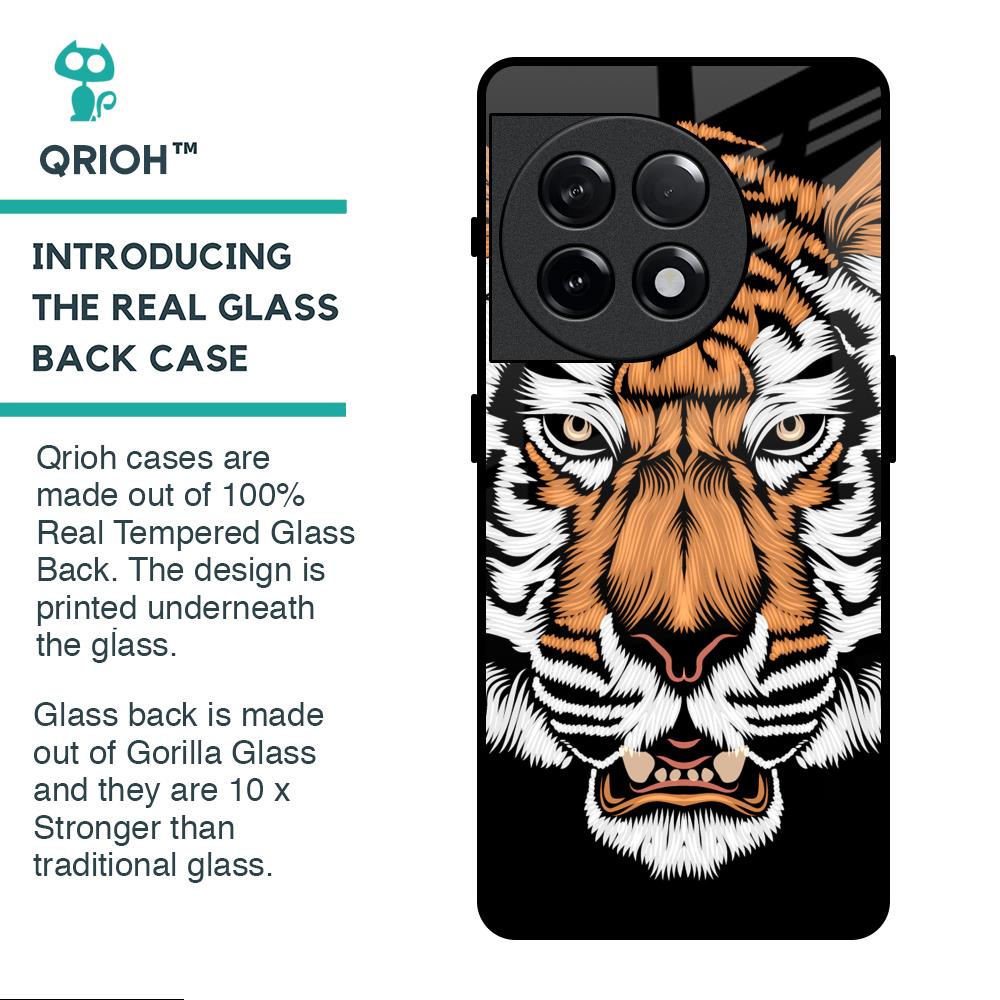 Angry Tiger Glass Case For OnePlus 11R 5G