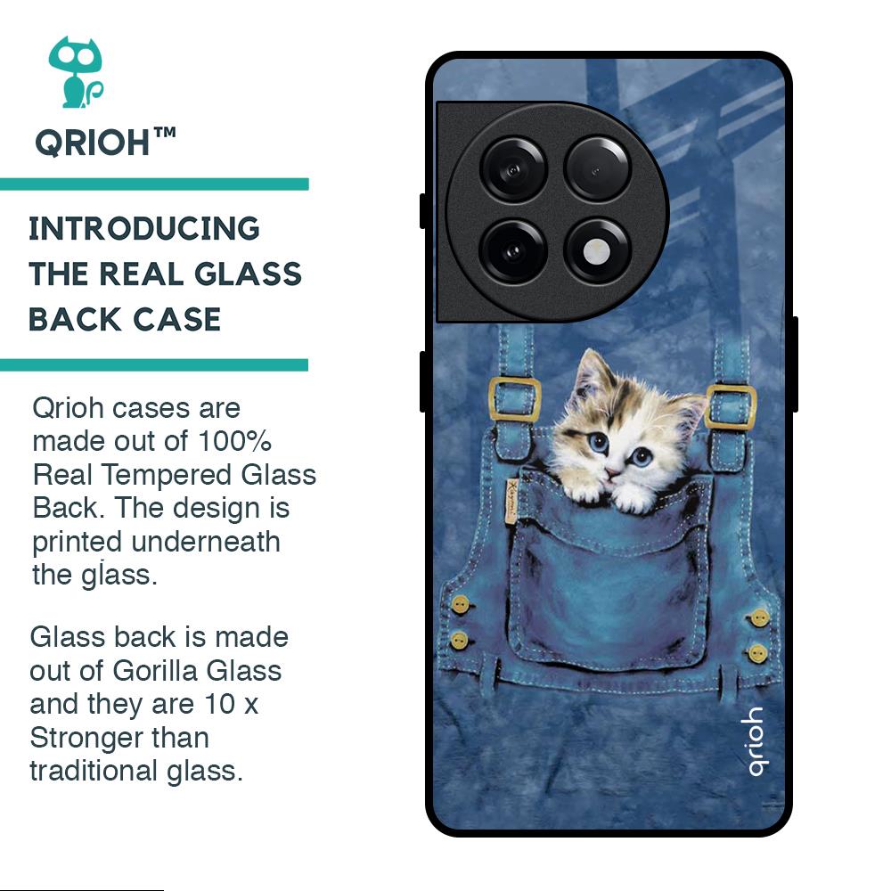 Kitty In Pocket Glass Case For OnePlus 11R 5G