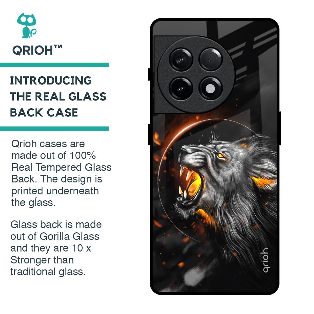 Aggressive Lion Glass Case for OnePlus 11R 5G