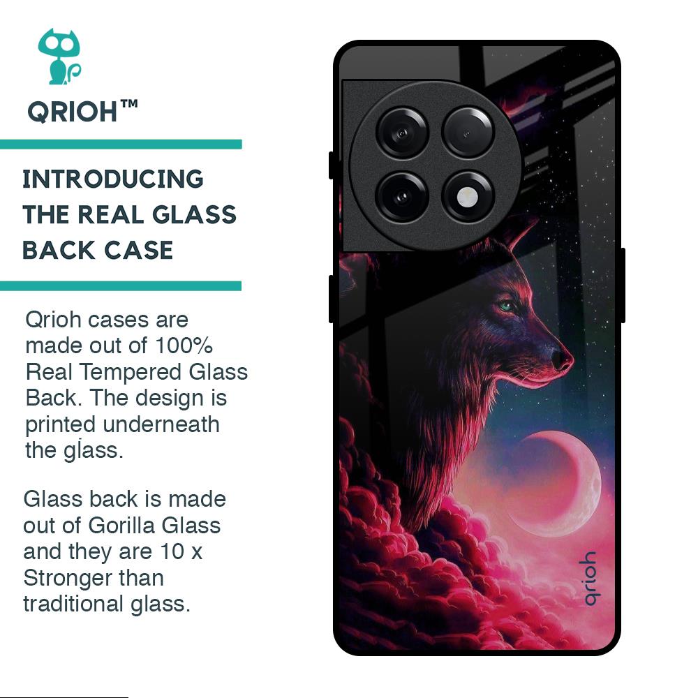 Moon Wolf Glass Case for OnePlus 11R 5G