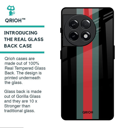 Vertical Stripes Glass Case for OnePlus 11R 5G