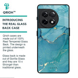 Blue Golden Glitter Glass Case for OnePlus 11R 5G