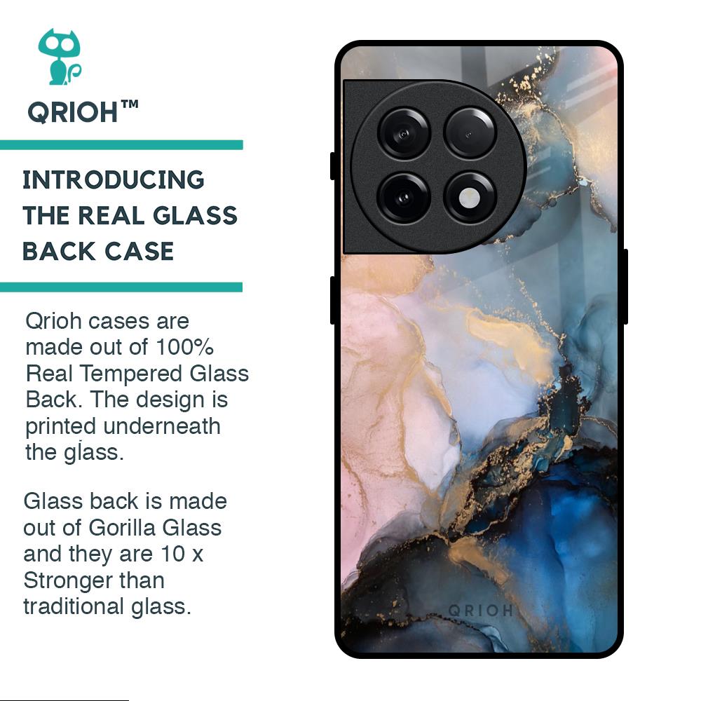 Marble Ink Abstract Glass Case for OnePlus 11R 5G