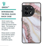 Pink & Gold Gllitter Marble Glass Case for OnePlus 11R 5G