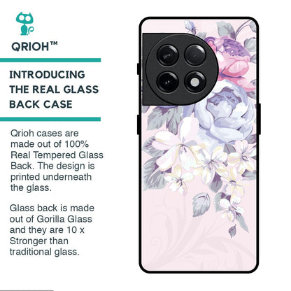 Elegant Floral Glass Case for OnePlus 11R 5G