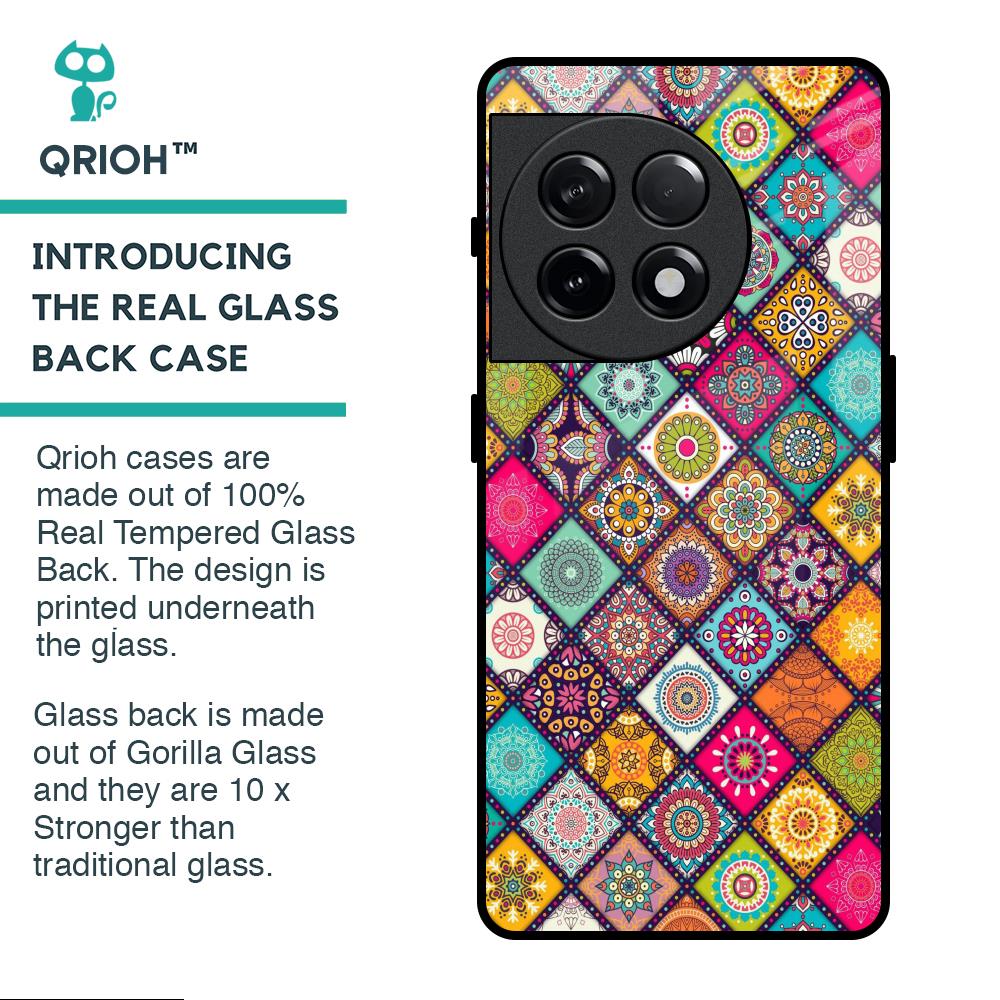 Multicolor Mandala Glass Case for OnePlus 11R 5G