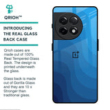 Blue Wave Abstract Glass Case for OnePlus 11R 5G