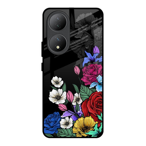 Rose Flower Bunch Art Vivo Y100 5G Glass Back Cover Online