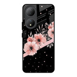 Floral Black Band Vivo Y100 5G Glass Back Cover Online