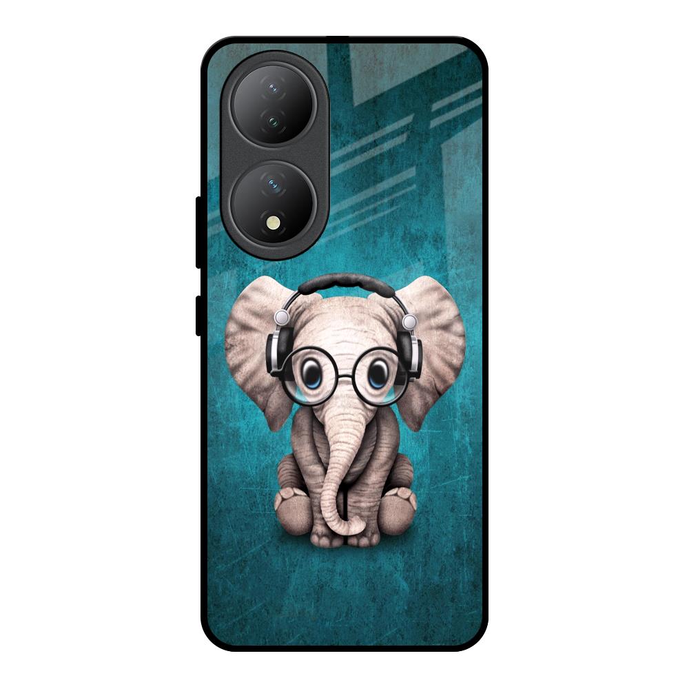 Adorable Baby Elephant Vivo Y100 5G Glass Back Cover Online