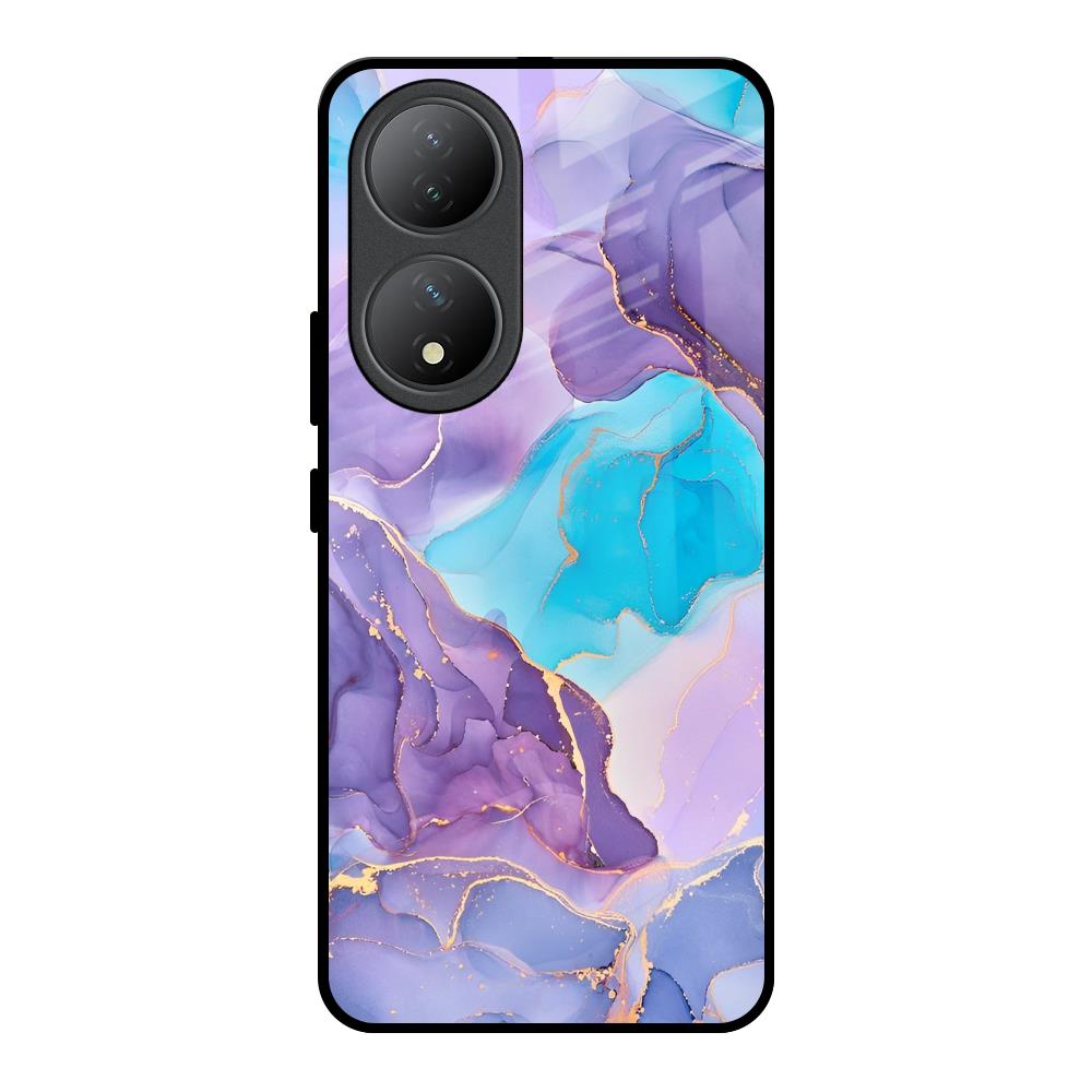 Alcohol ink Marble Vivo Y100 5G Glass Back Cover Online
