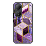 Purple Rhombus Marble Vivo Y100 5G Glass Back Cover Online