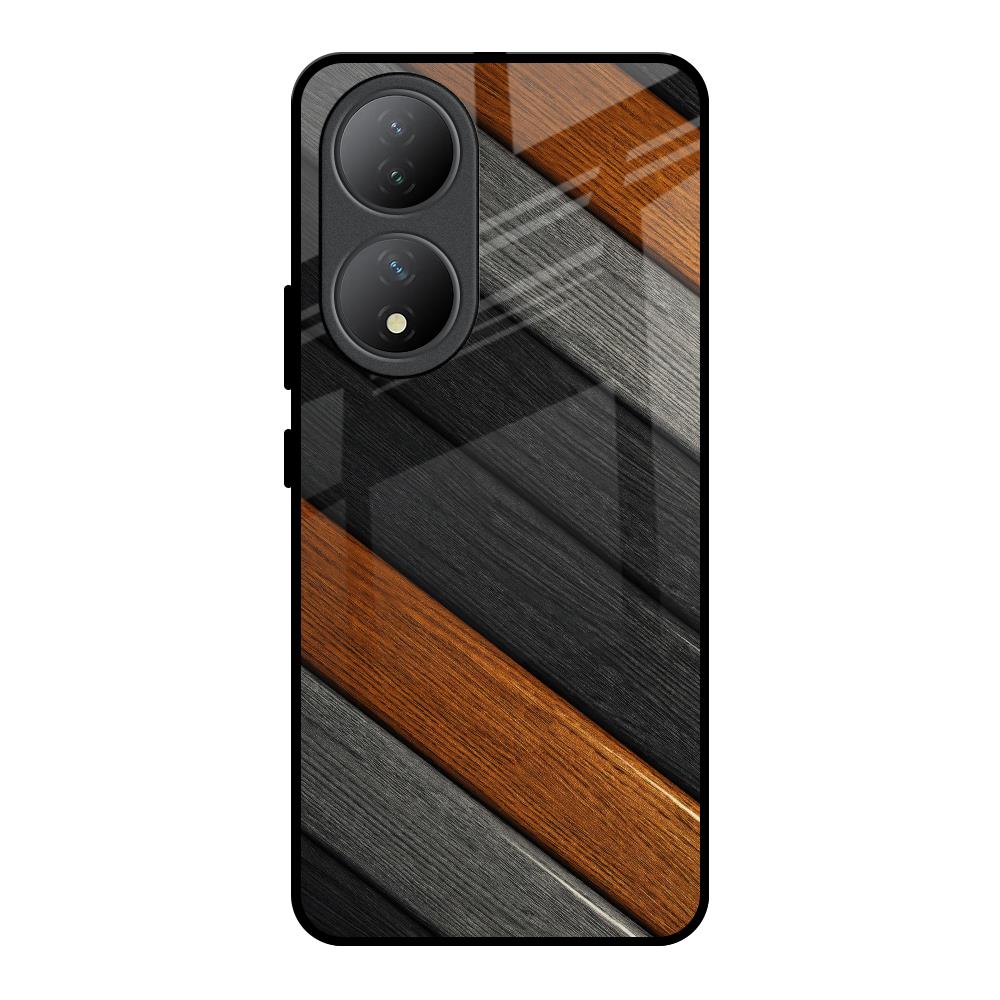 Tri Color Wood Vivo Y100 5G Glass Back Cover Online