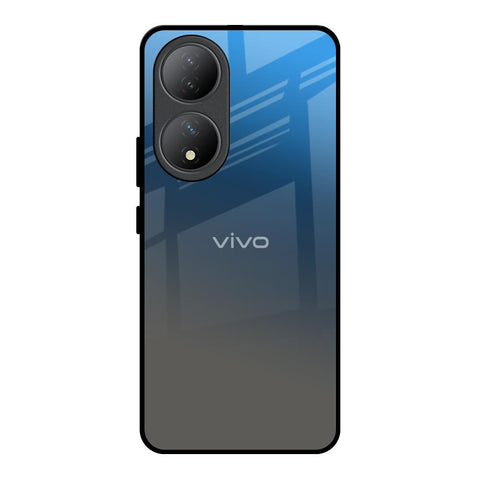 Blue Grey Ombre Vivo Y100 5G Glass Back Cover Online